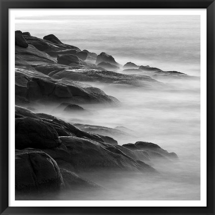 Framed Rocks in Mist 1 Print