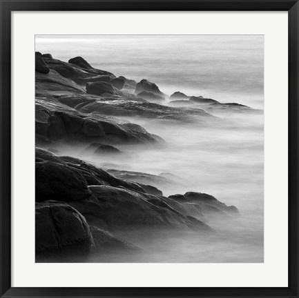 Framed Rocks in Mist 1 Print