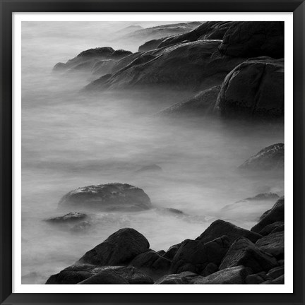 Framed Rocks in Mist 2 Print