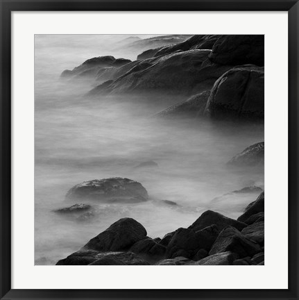 Framed Rocks in Mist 2 Print