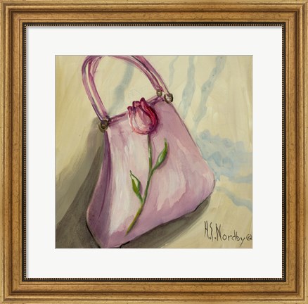 Framed Purse Red Print