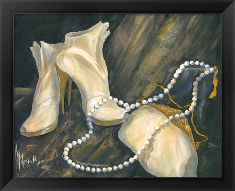 Framed Shoes and Necklace Print