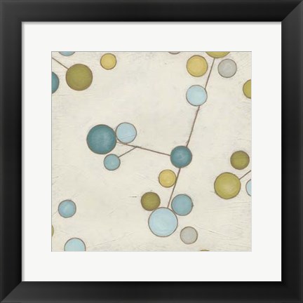 Framed Molecular Blossoms I Print