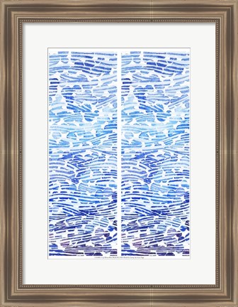 Framed 2-Up Winter River Rocks II Print