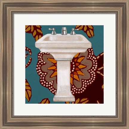 Framed Spice Bathroom III Print