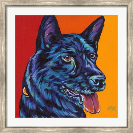 Framed Dogs in Color I Print