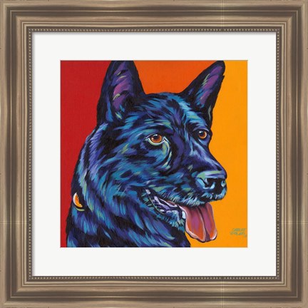 Framed Dogs in Color I Print