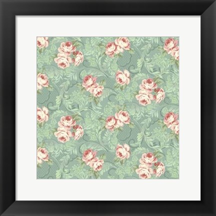 Framed Downton Roses III Print