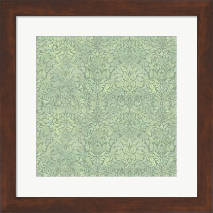 Framed Downton Damask III Print