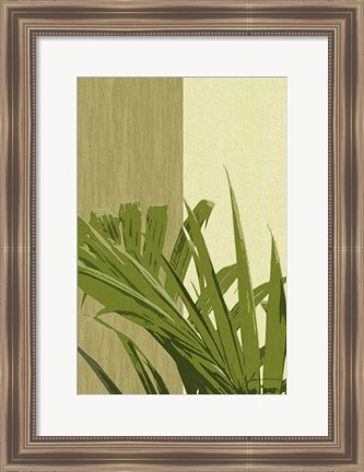 Framed Painted Contrast Leaves IV Print