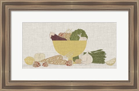 Framed Contour Fruits &amp; Veggies III Print