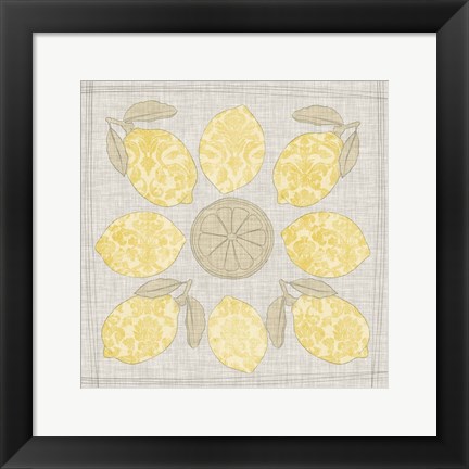 Framed Contour Fruits &amp; Veggies X Print