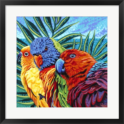 Framed Birds in Paradise I Print