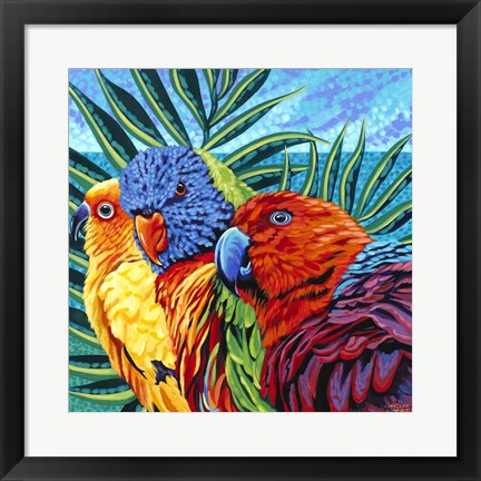 Framed Birds in Paradise I Print