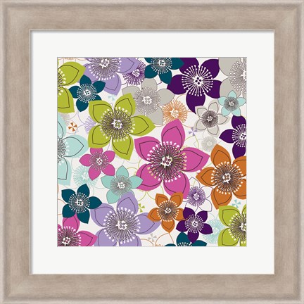 Framed Boho Floral II Print