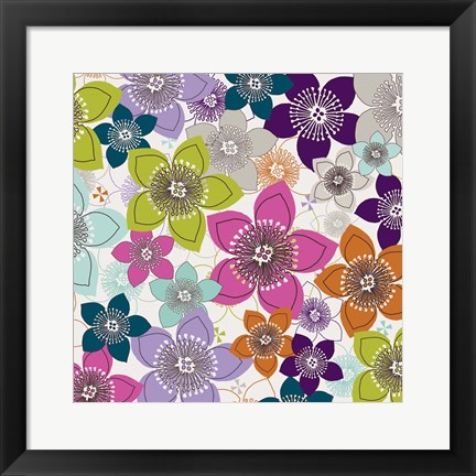 Framed Boho Floral II Print