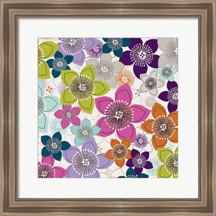 Framed Boho Floral II Print