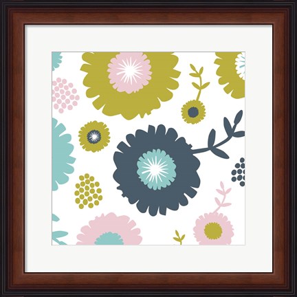 Framed Garden Floral II Print