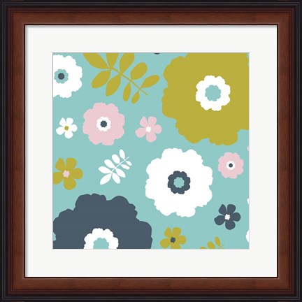 Framed Sweet Floral I Print