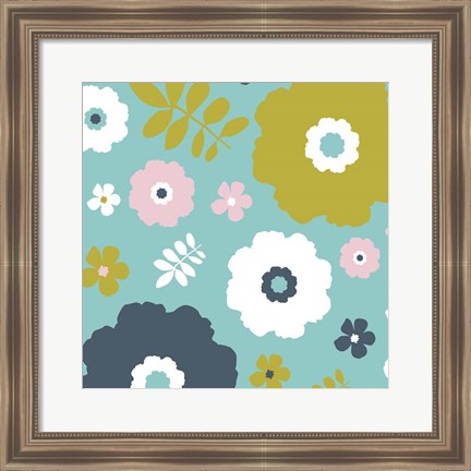 Framed Sweet Floral I Print