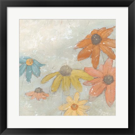 Framed Floral Fresco I Print