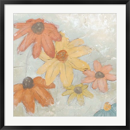 Framed Floral Fresco II Print