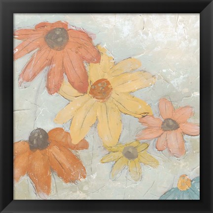 Framed Floral Fresco II Print