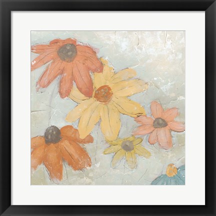 Framed Floral Fresco II Print