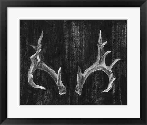 Framed Rustic Antlers I Print