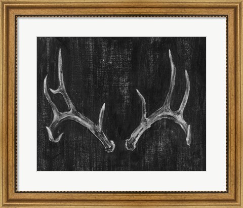 Framed Rustic Antlers II Print