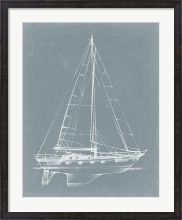 Framed Yacht Sketches II Print