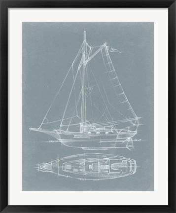 Framed Yacht Sketches IV Print