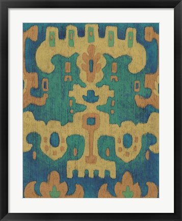 Framed Sunset Ikat II Print