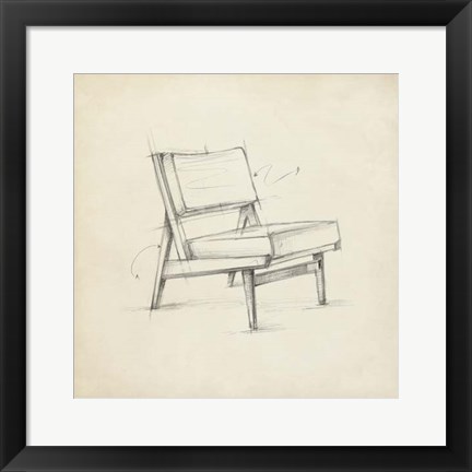 Framed Mid Century Furniture Design I Print