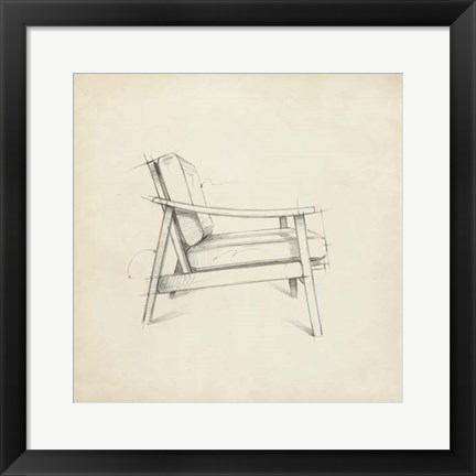 Framed Mid Century Furniture Design III Print