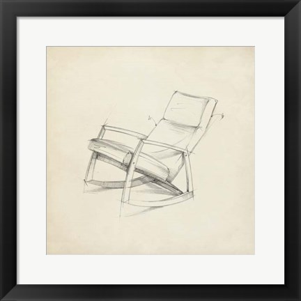 Framed Mid Century Furniture Design IV Print