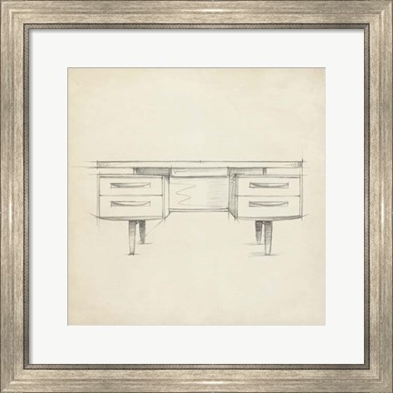 Framed Mid Century Furniture Design VI Print