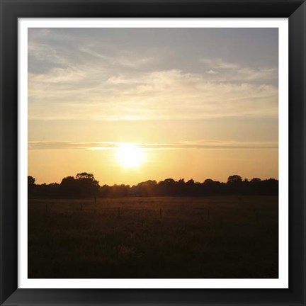 Framed Sunset Field I Print