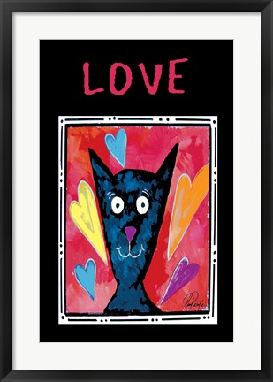 Framed Love Cat Print