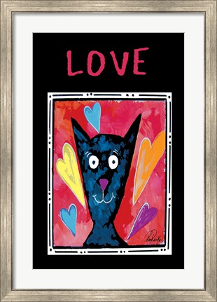 Framed Love Cat Print