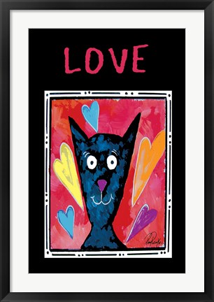 Framed Love Cat Print