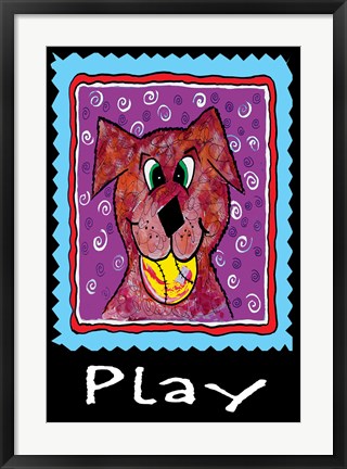 Framed Play Dog Print