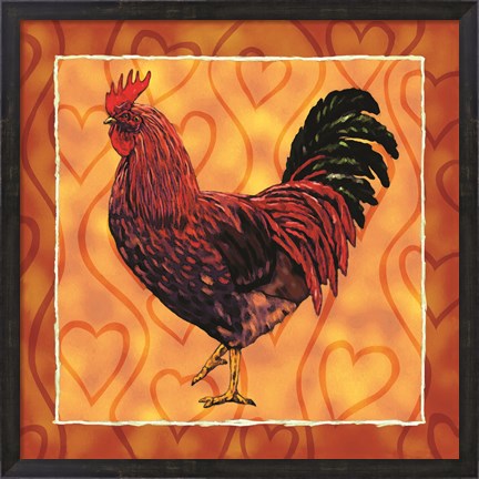 Framed Rooster 4 Print