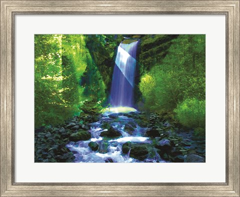 Framed Waterfall B Print