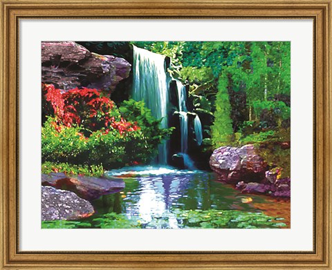 Framed Waterfall D Print