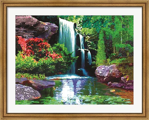 Framed Waterfall D Print