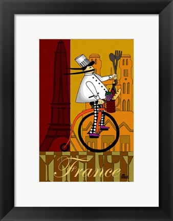 Framed Chef in France Print