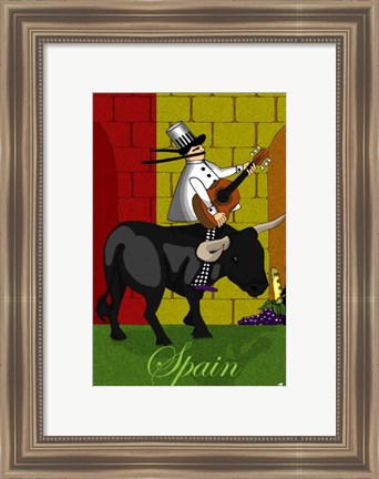 Framed Chef in Spain Print