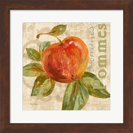 Framed Rustic Fruit I Print