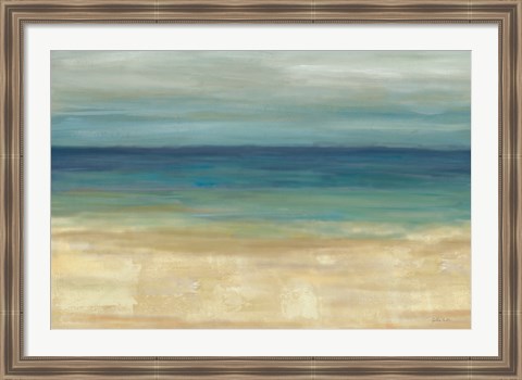 Framed Navy Blue Horizons Print